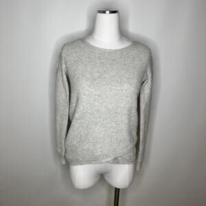 Madewell Sweater Womens XS Gray Sage Green Causal Waffle Knit Crossover